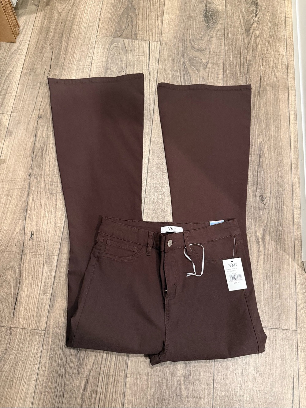 YMI Brown High-Rise Flare Jeans